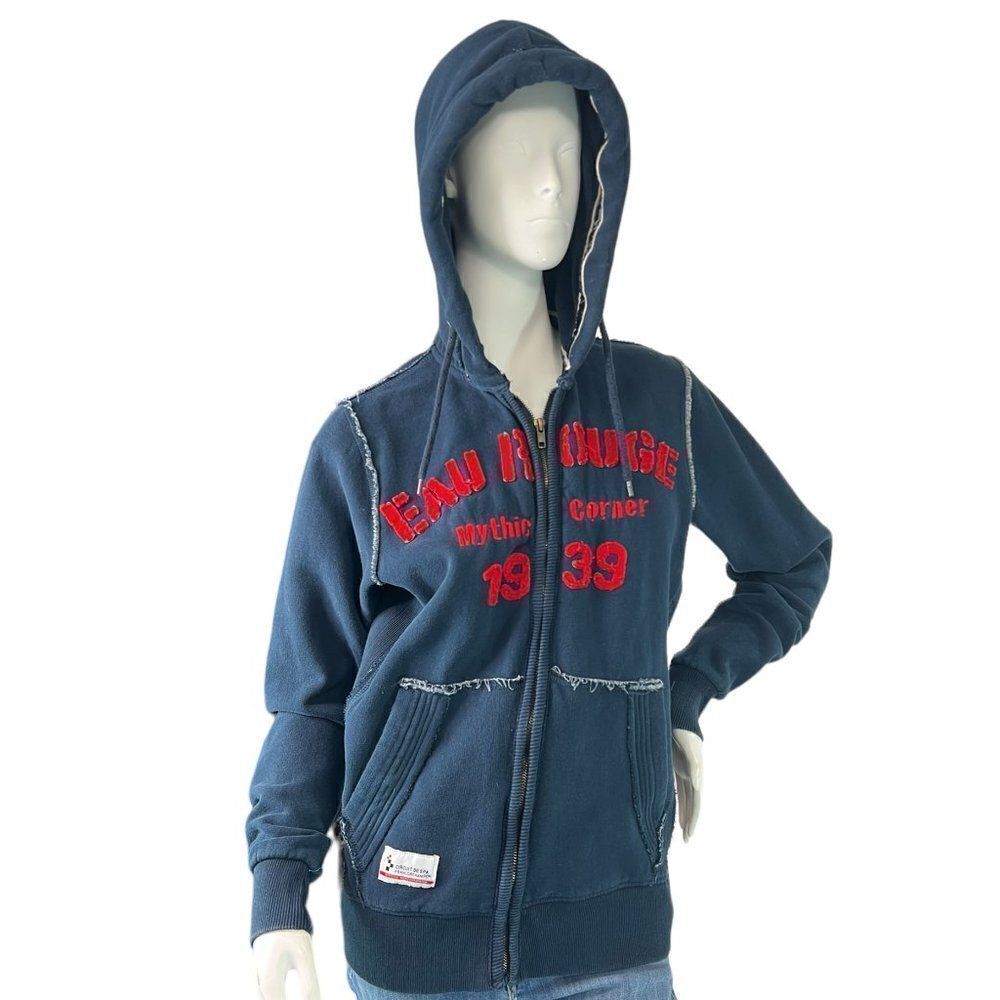 Circuit De Spa Belgium Formula 1 Zip Navy Sweatshirt Francorchamps Eau Rouge XS